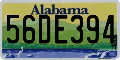 AL license plate 56DE394