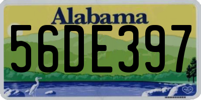 AL license plate 56DE397