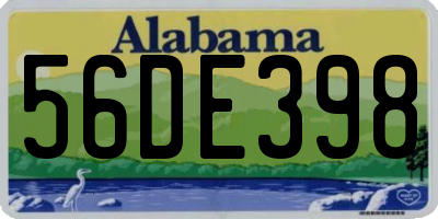 AL license plate 56DE398