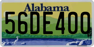 AL license plate 56DE400