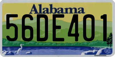 AL license plate 56DE401