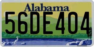 AL license plate 56DE404