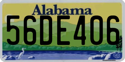 AL license plate 56DE406