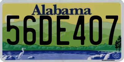 AL license plate 56DE407