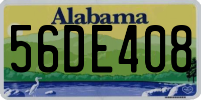 AL license plate 56DE408