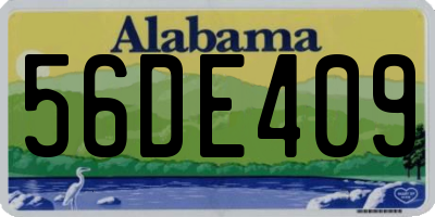 AL license plate 56DE409
