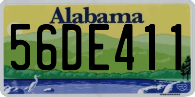 AL license plate 56DE411
