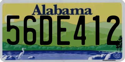 AL license plate 56DE412
