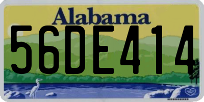 AL license plate 56DE414