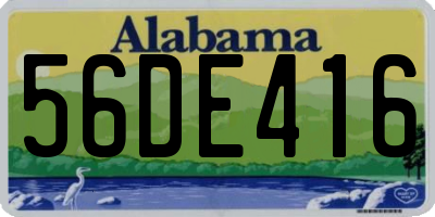 AL license plate 56DE416