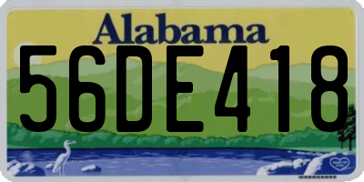 AL license plate 56DE418