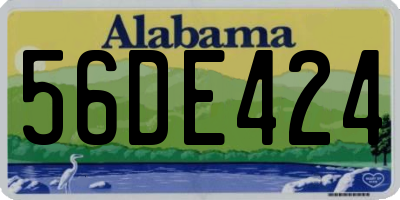 AL license plate 56DE424