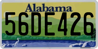 AL license plate 56DE426