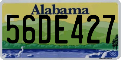 AL license plate 56DE427