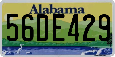 AL license plate 56DE429