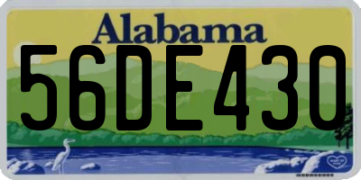 AL license plate 56DE430