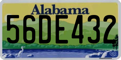 AL license plate 56DE432