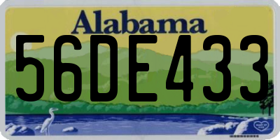 AL license plate 56DE433