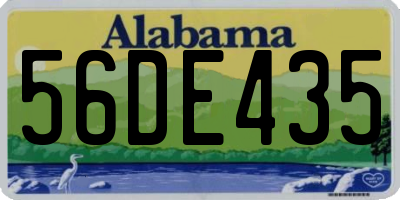 AL license plate 56DE435