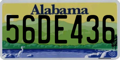 AL license plate 56DE436