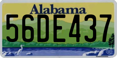 AL license plate 56DE437