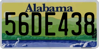 AL license plate 56DE438