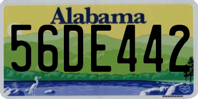 AL license plate 56DE442