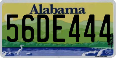 AL license plate 56DE444