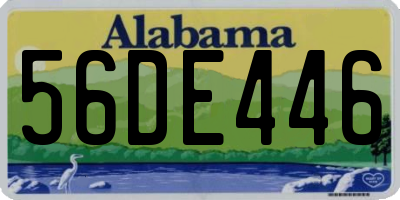 AL license plate 56DE446