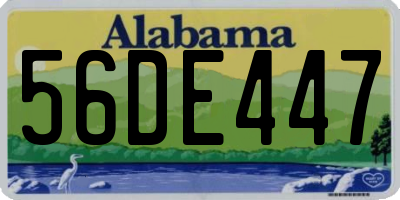 AL license plate 56DE447