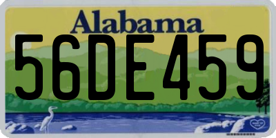 AL license plate 56DE459