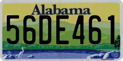 AL license plate 56DE461
