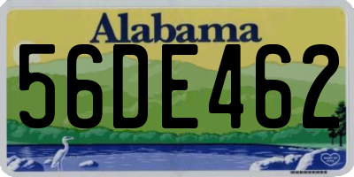 AL license plate 56DE462