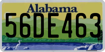 AL license plate 56DE463