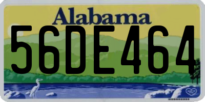 AL license plate 56DE464