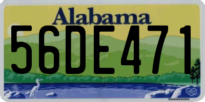 AL license plate 56DE471