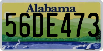 AL license plate 56DE473