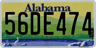 AL license plate 56DE474