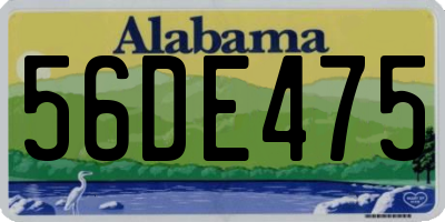 AL license plate 56DE475