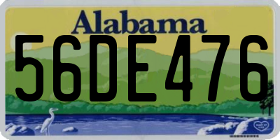 AL license plate 56DE476