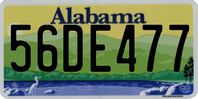 AL license plate 56DE477