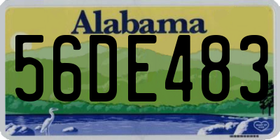 AL license plate 56DE483