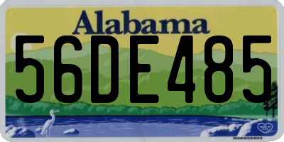 AL license plate 56DE485