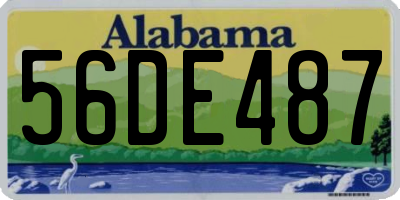 AL license plate 56DE487