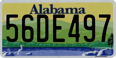 AL license plate 56DE497