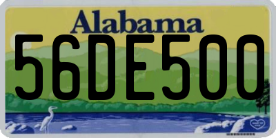 AL license plate 56DE500