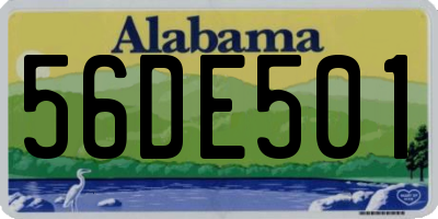AL license plate 56DE501