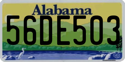 AL license plate 56DE503