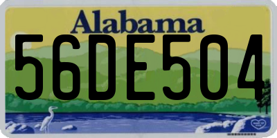 AL license plate 56DE504