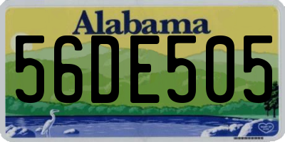 AL license plate 56DE505